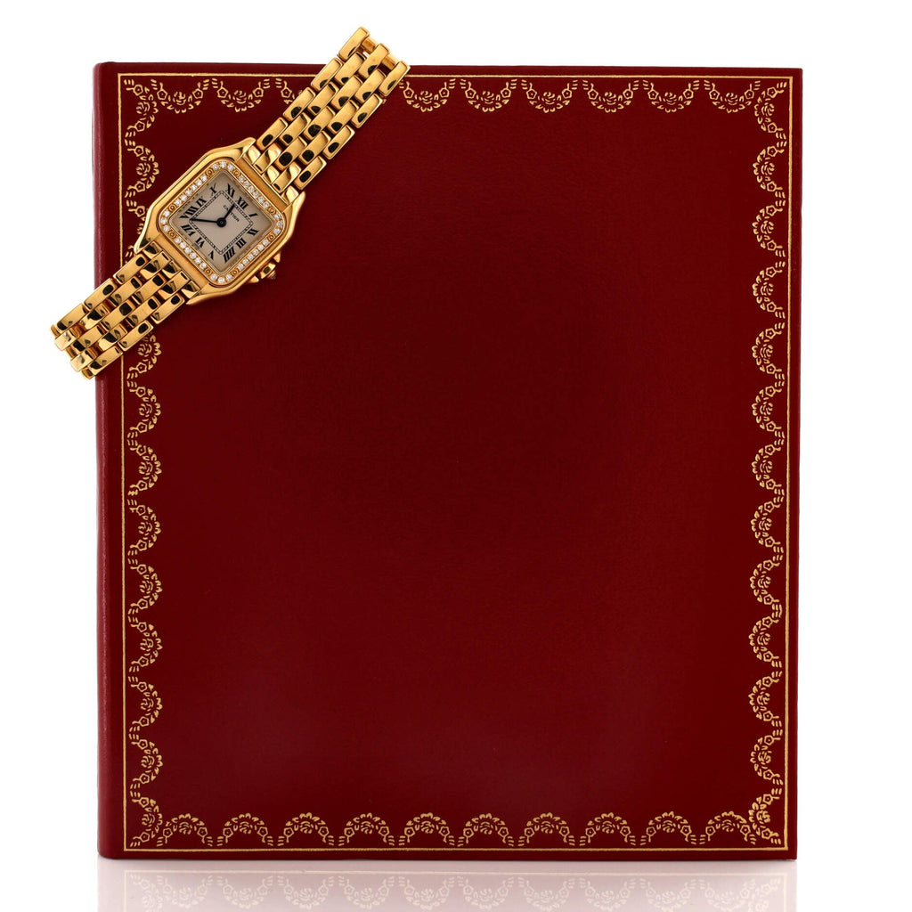 Panthere de Cartier Quartz Watch Yellow Gold with Diamond Bezel 22