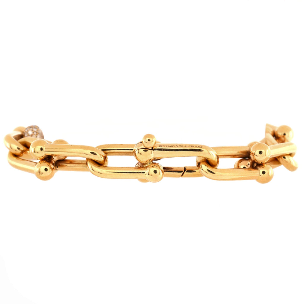 HardWear Link Bracelet 18K Yellow Gold with Diamonds Large