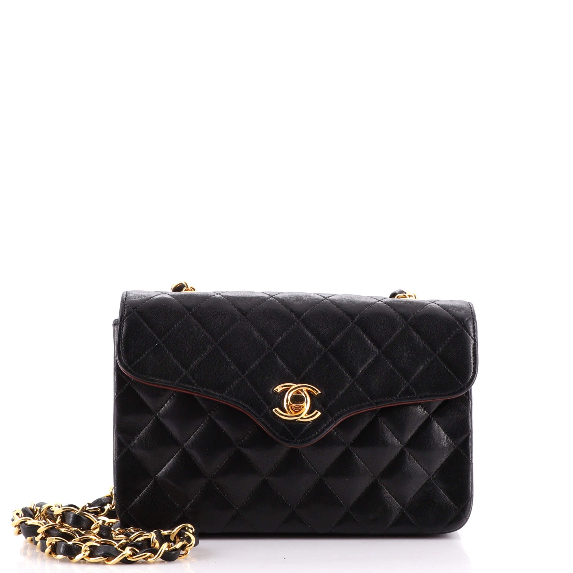 Vintage CC Chain Flap Bag Quilted Lambskin Mini