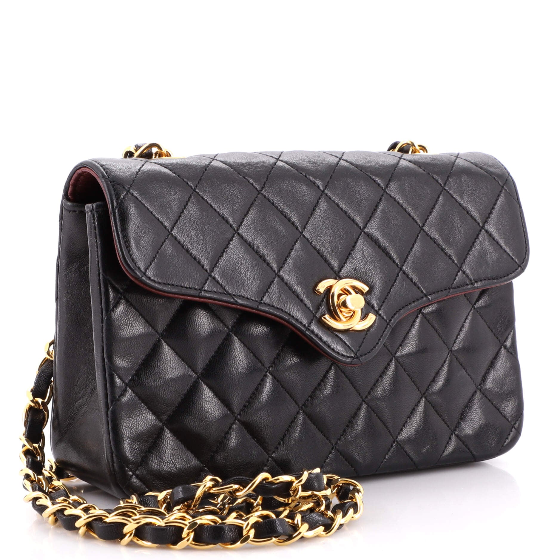 Vintage CC Chain Flap Bag Quilted Lambskin Mini