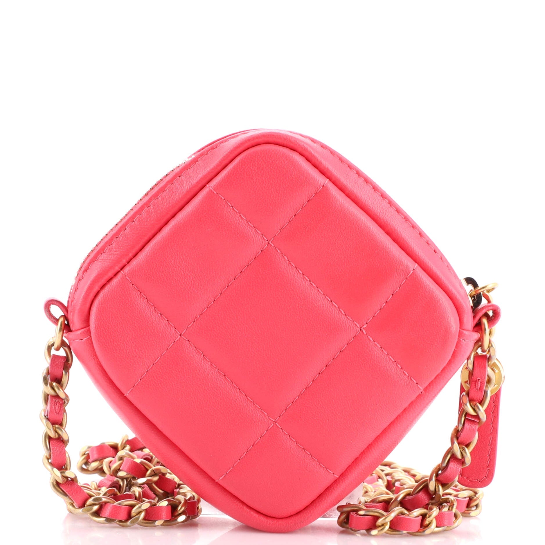 Diamond Clutch with Chain Quilted Lambskin