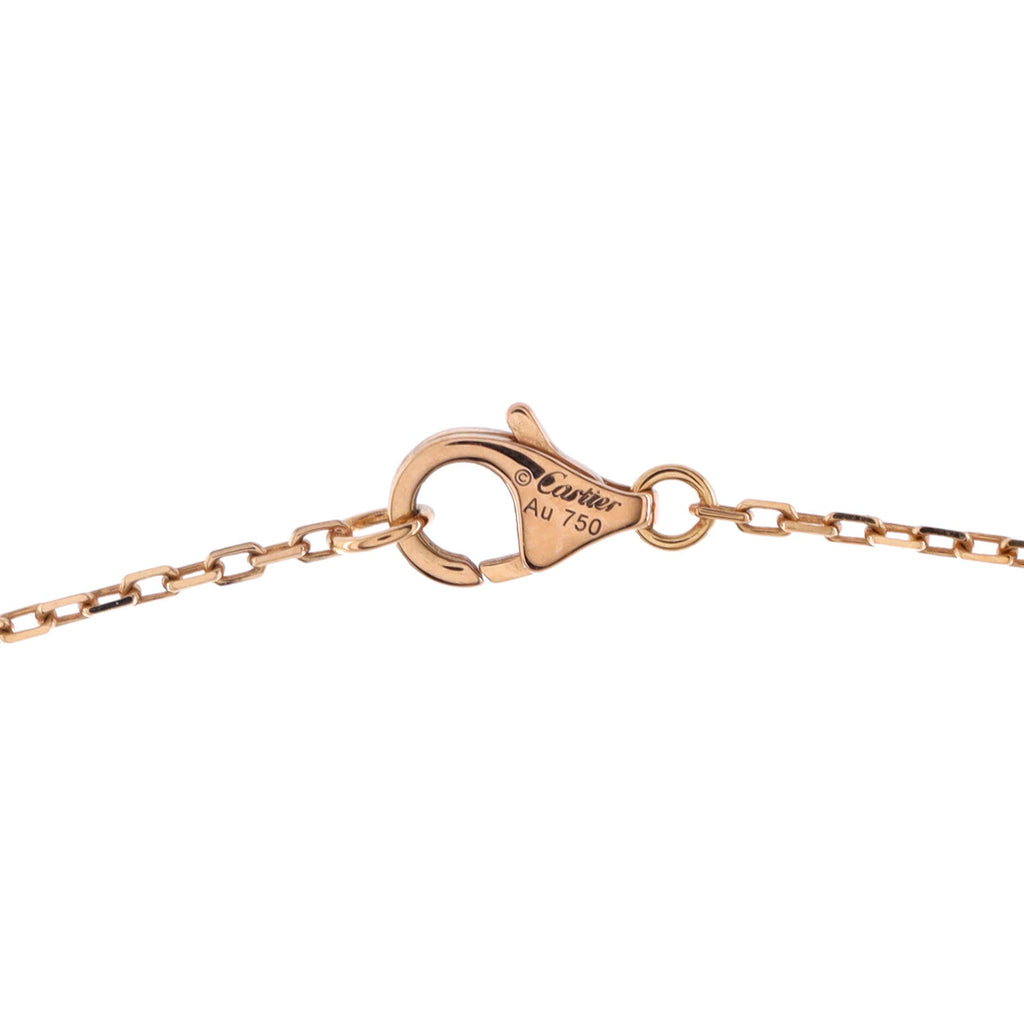 Logo Double C Pendant Necklace 18K Rose Gold with Diamonds
