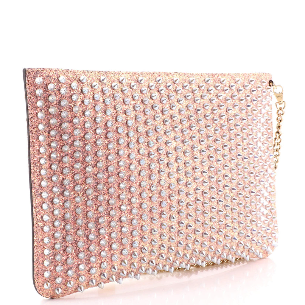 Loubiposh Clutch Spiked Leather