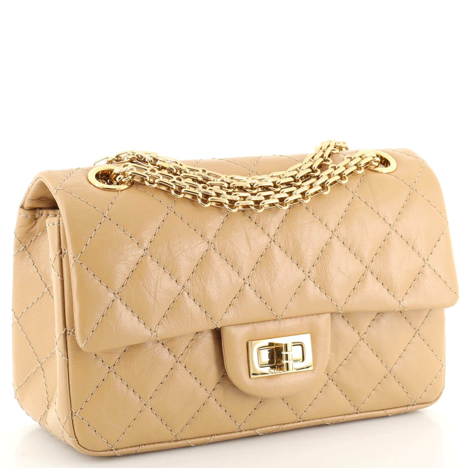 Reissue 2.55 Flap Bag Quilted Aged Calfskin Mini
