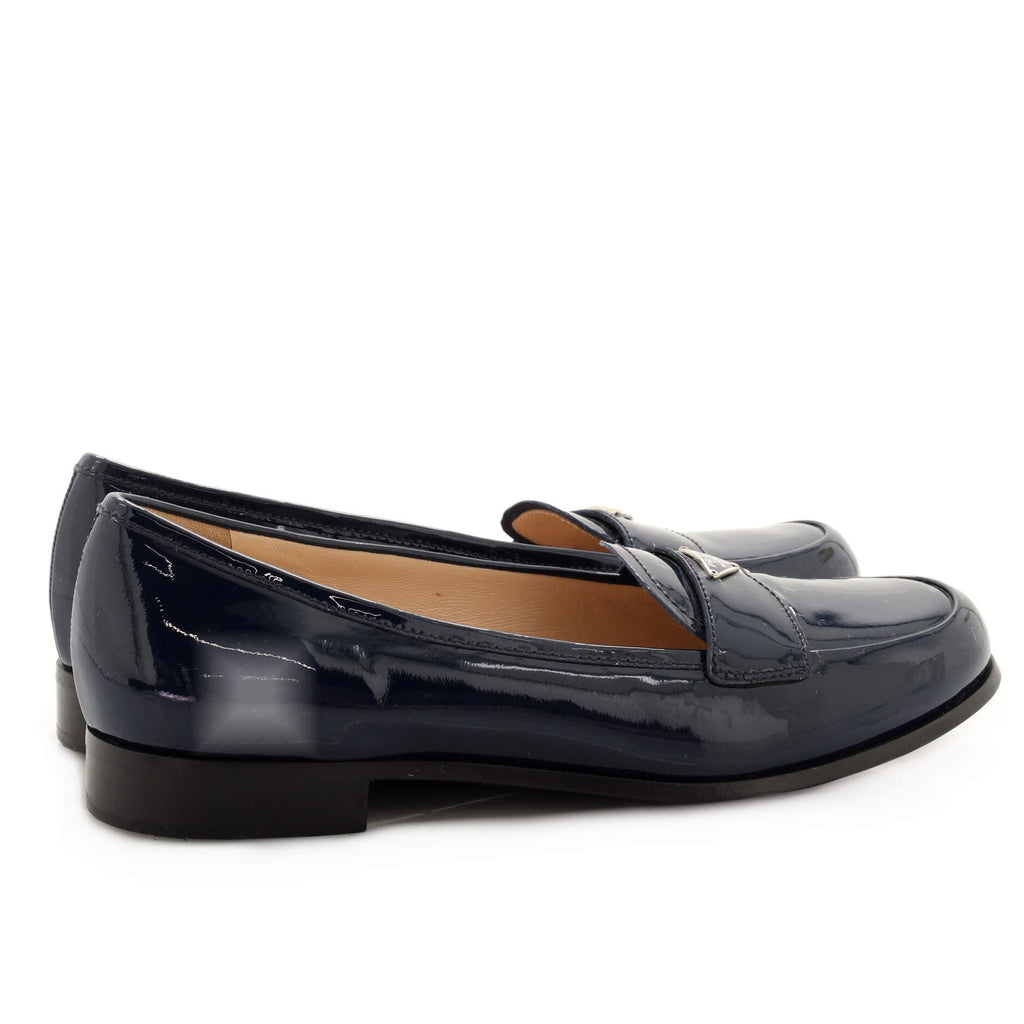 Women's Triangle Logo Loafers Patent