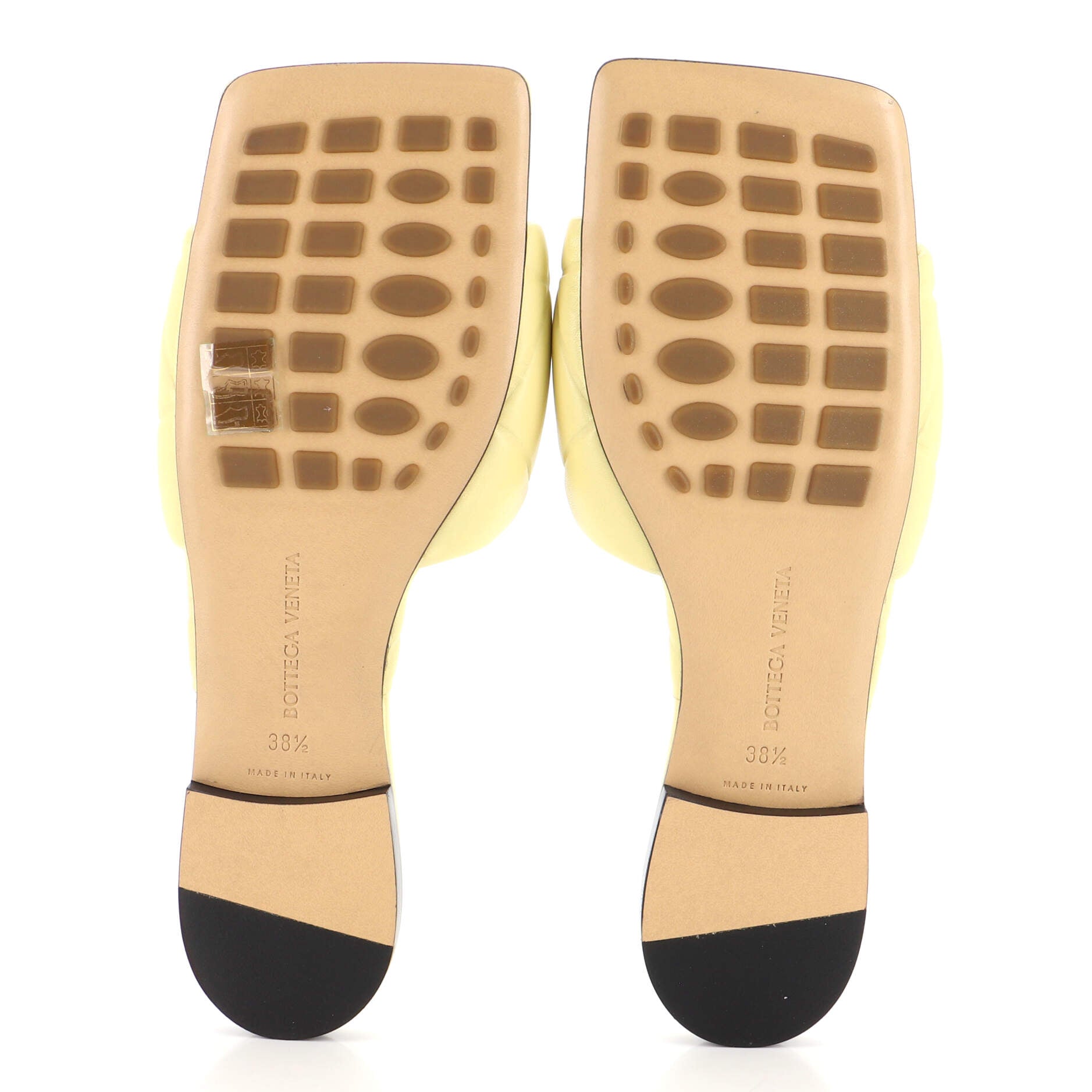 Women's Rubber Lido Flat Sandals Quilted Embossed Leather