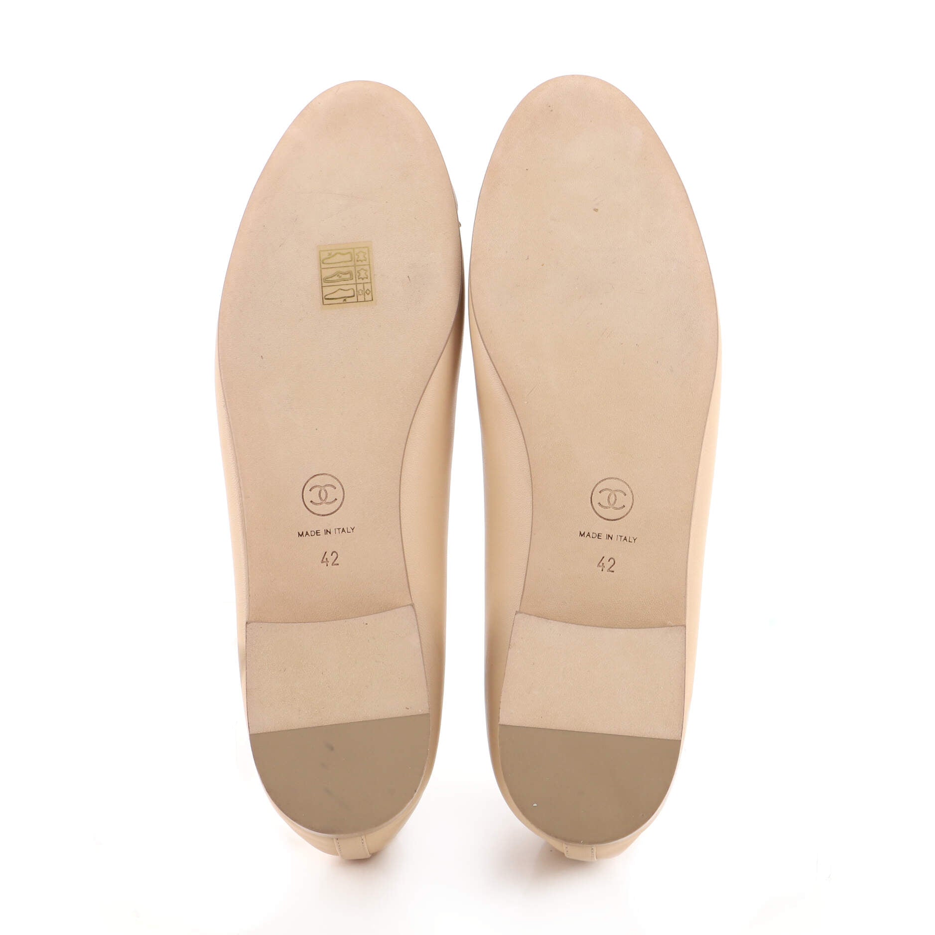 Women's CC Cap Toe Bow Ballerina Flats Leather and Patent