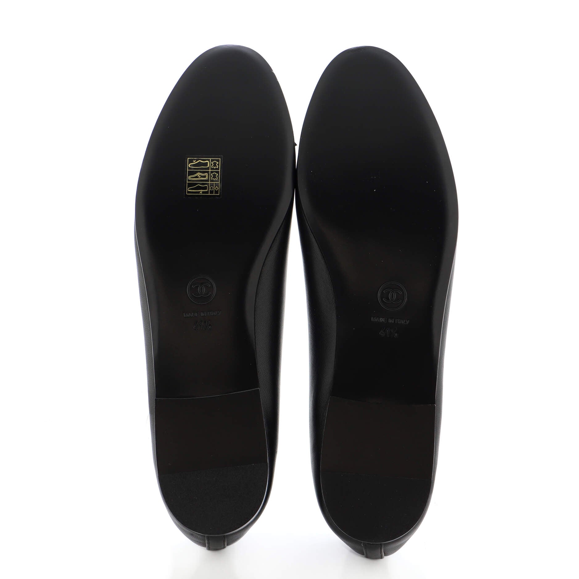 Women's CC Cap Toe Bow Ballerina Flats Leather and Patent