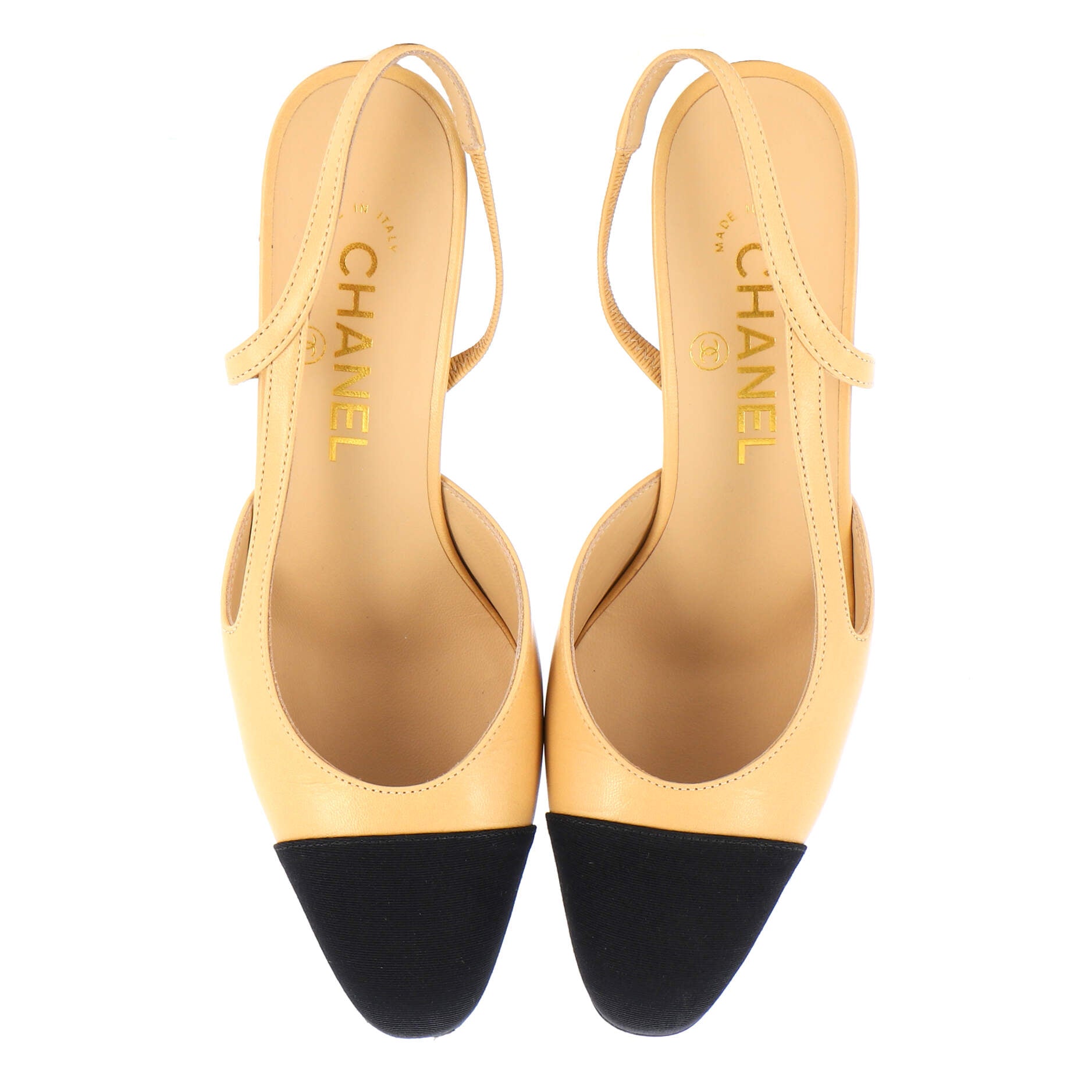 Women’s Cap Toe Slingback Pumps Leather