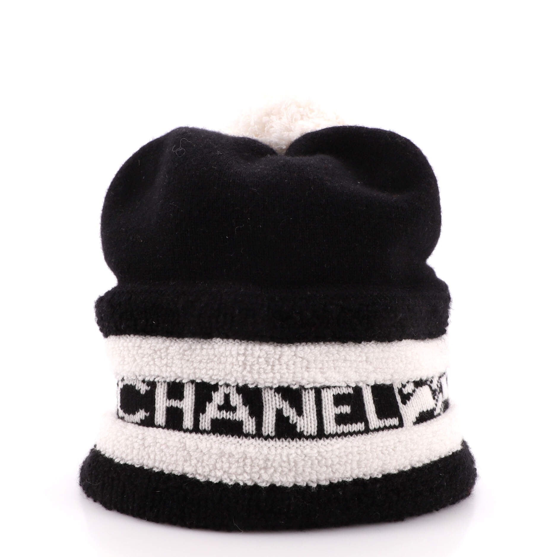 Logo Pom Pom Beanie Cashmere