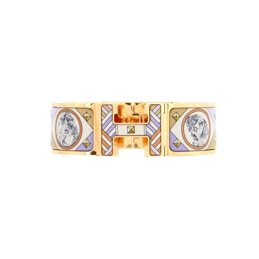 Clic Clac H Bracelet Printed Enamel Wide
