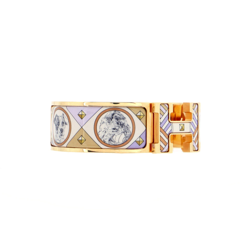 Clic Clac H Bracelet Printed Enamel Wide