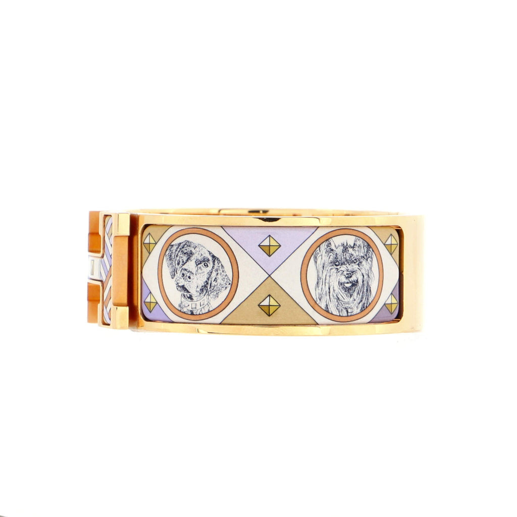 Clic Clac H Bracelet Printed Enamel Wide