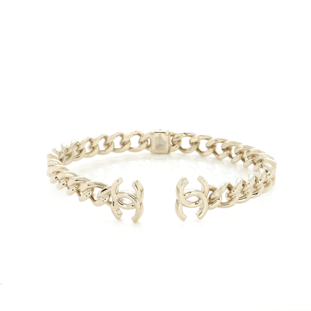CC Chain Link Choker Necklace Metal