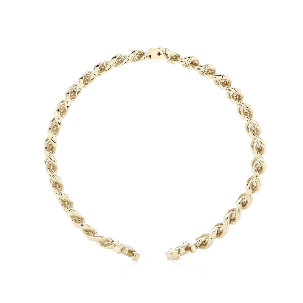 CC Chain Link Choker Necklace Metal