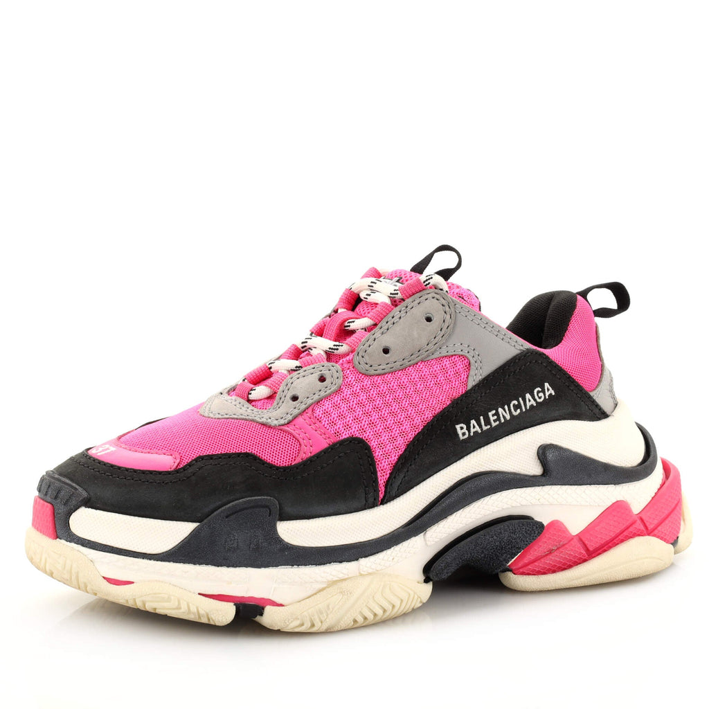 Women's Triple S Sneakers Fabric and Mesh with Leather