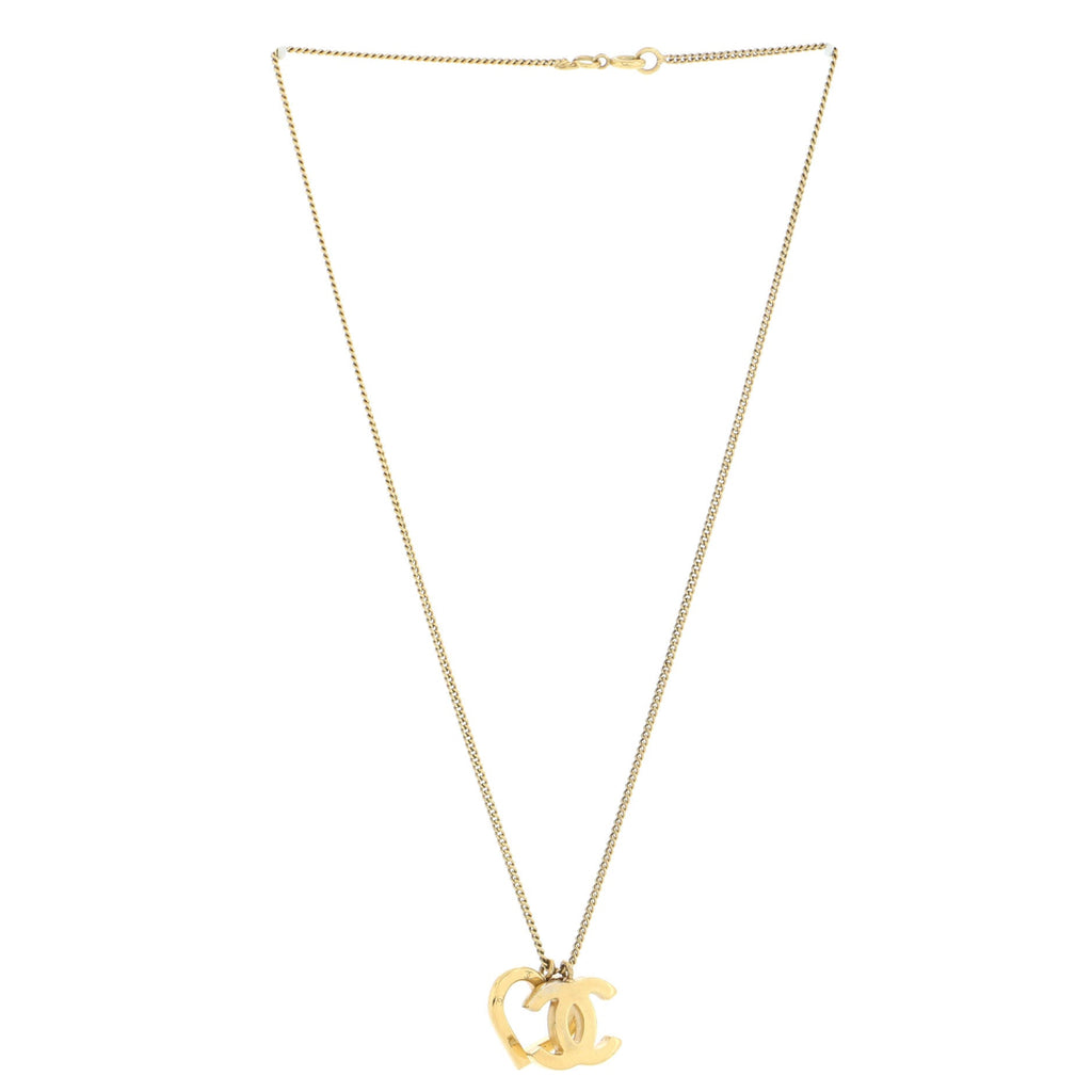CC Heart Pendant Necklace Metal