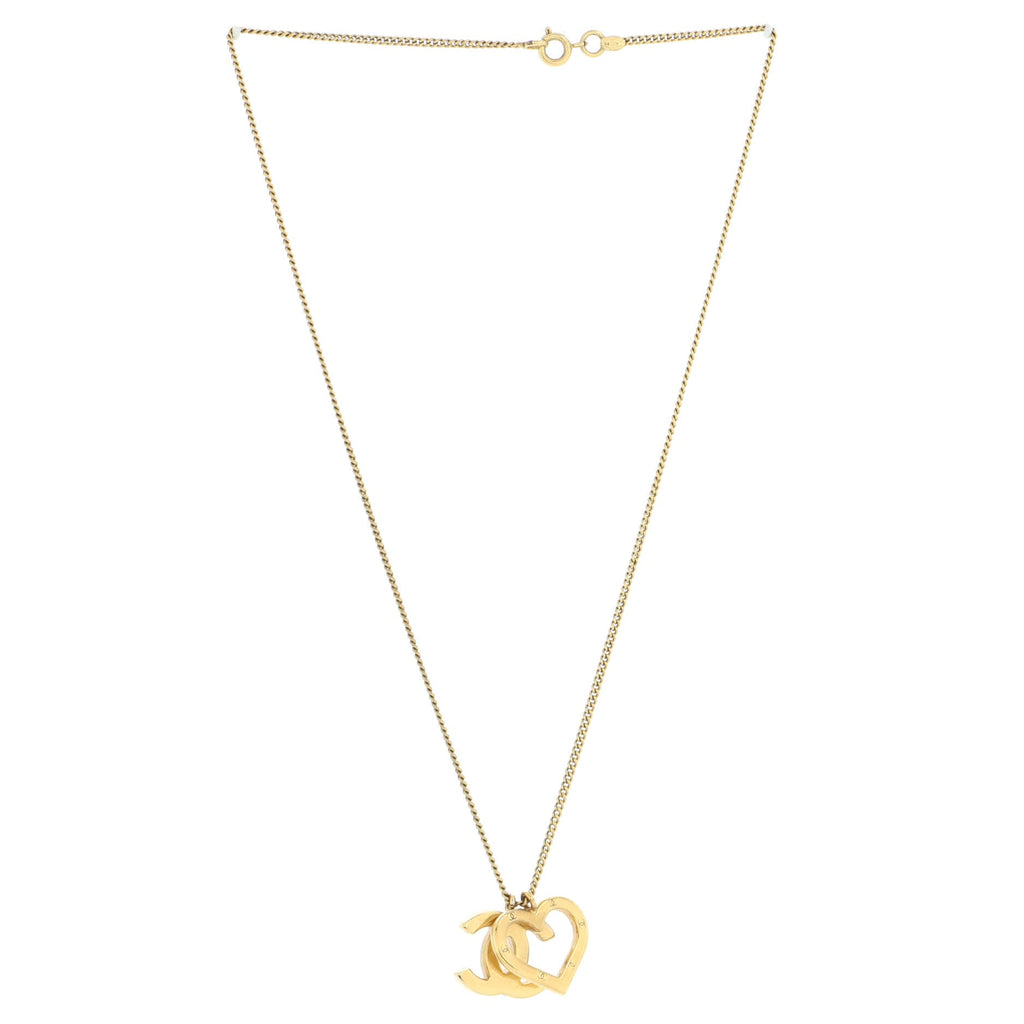 CC Heart Pendant Necklace Metal