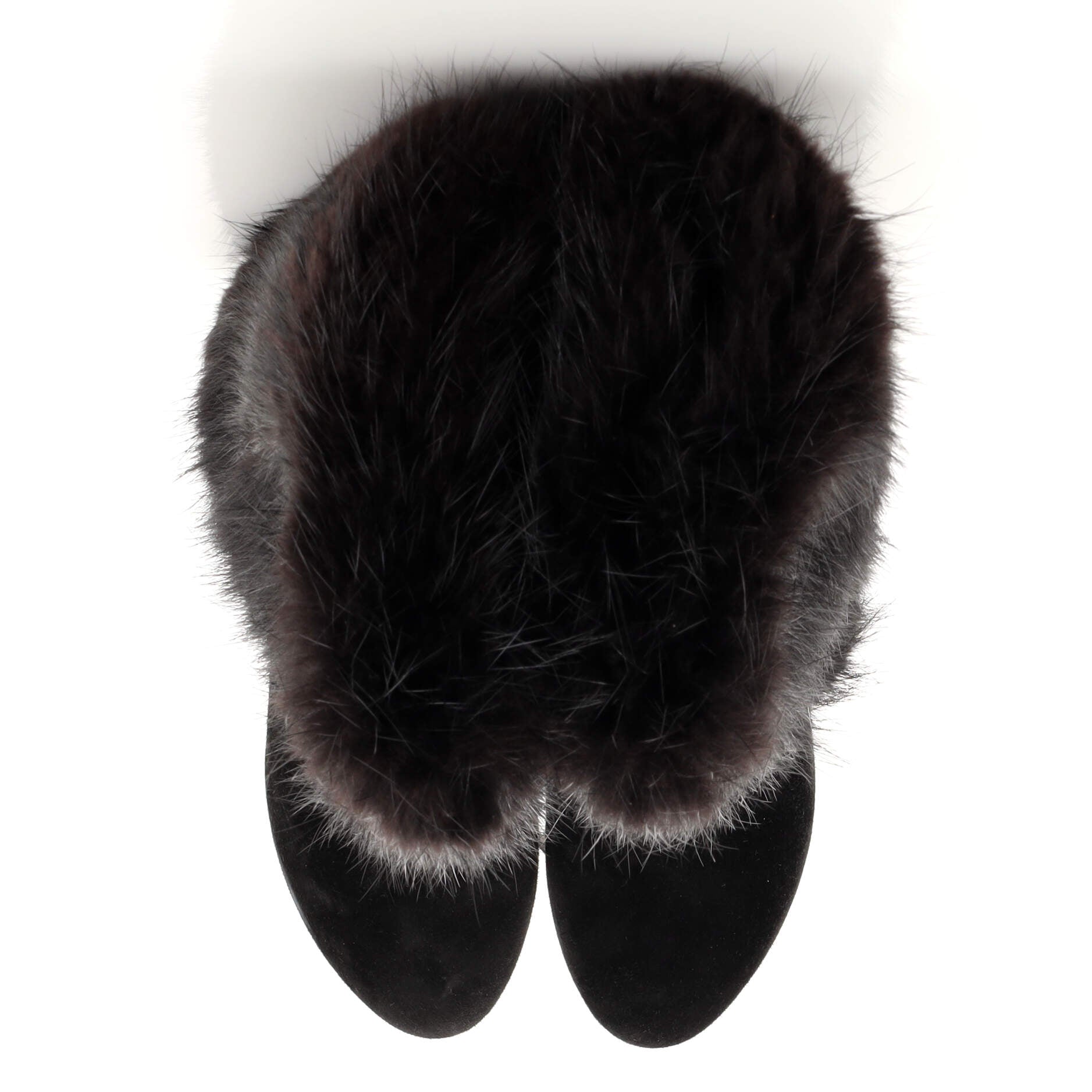 Women's Glam Ankle Boots Suede and Fur