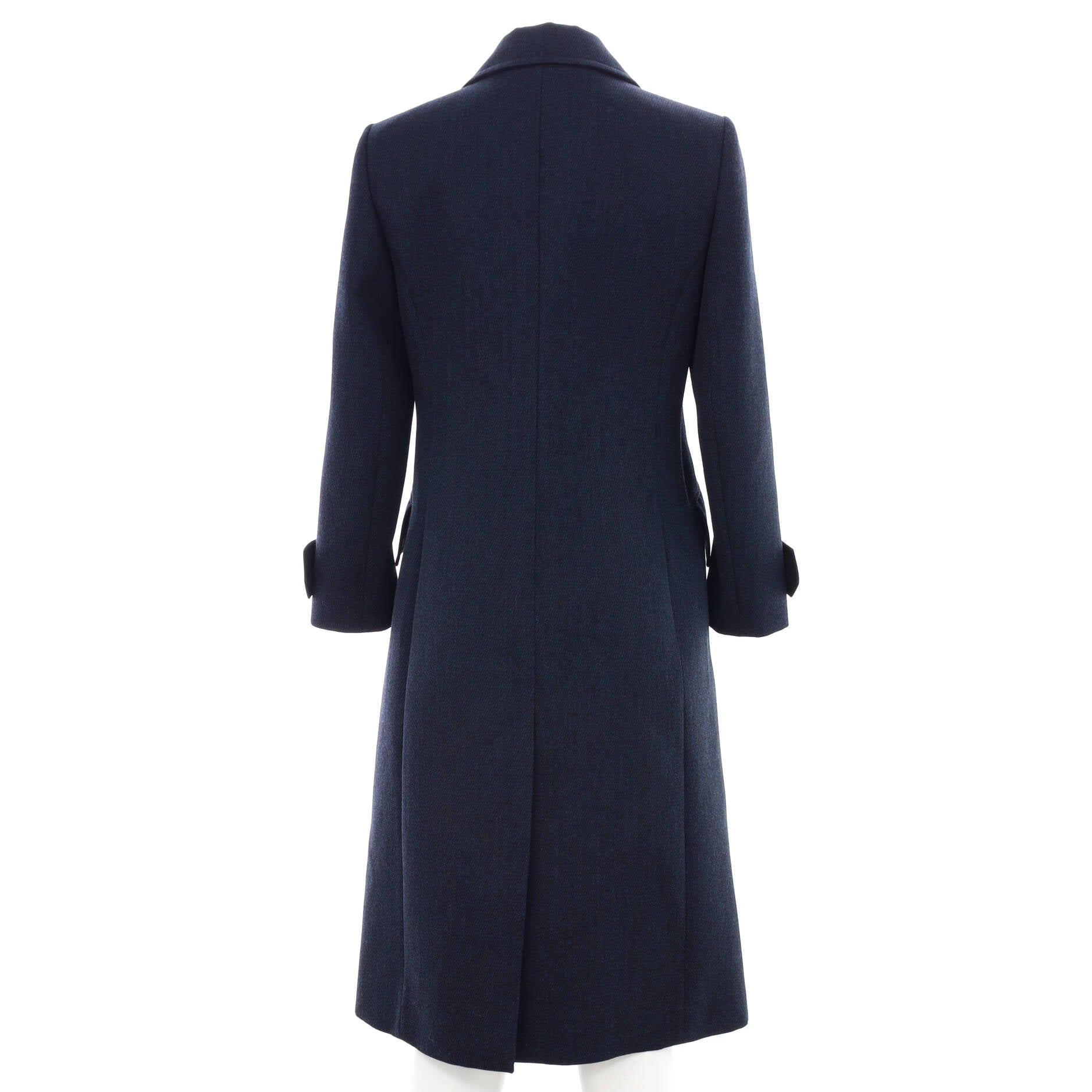 Women's Four Pocket Button Long Coat Wool