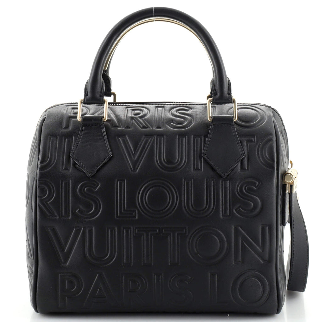 Paris Speedy Cube Bag Embossed Leather Mini