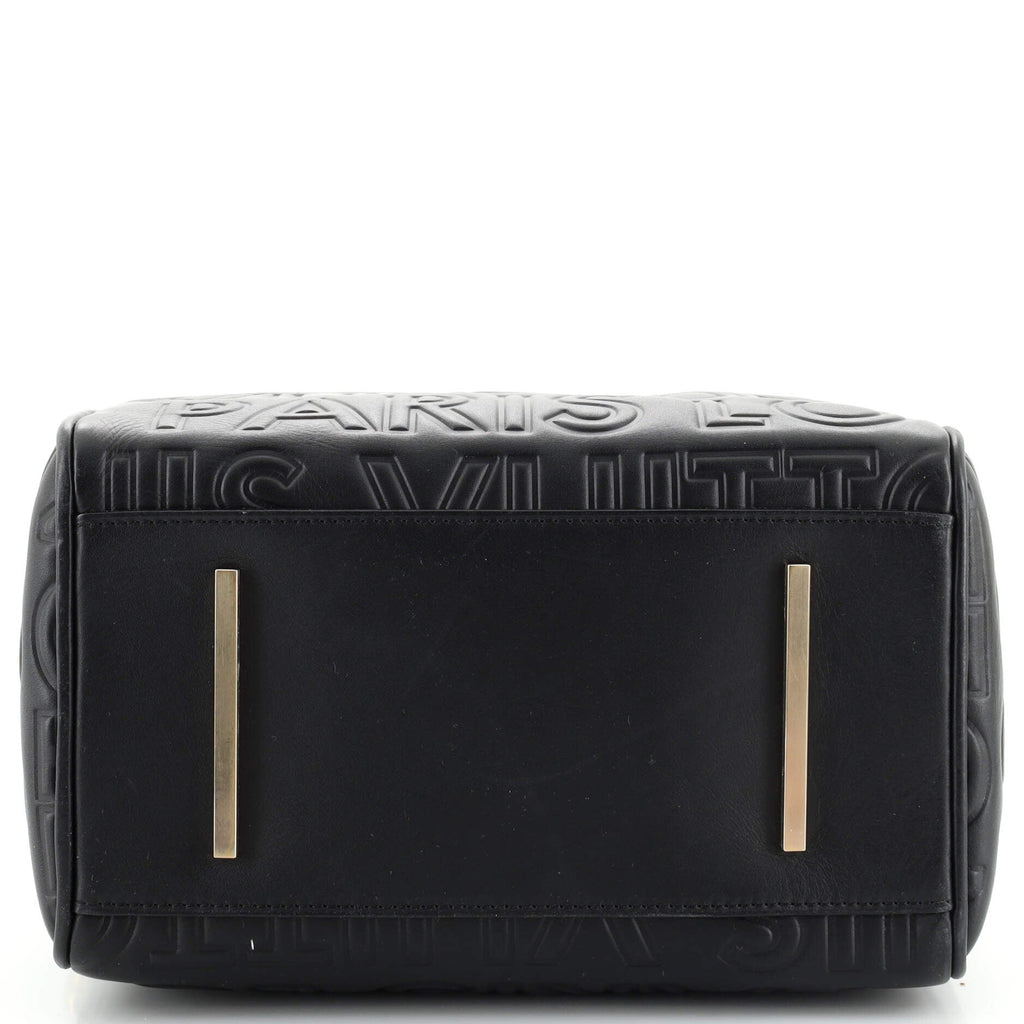 Paris Speedy Cube Bag Embossed Leather Mini