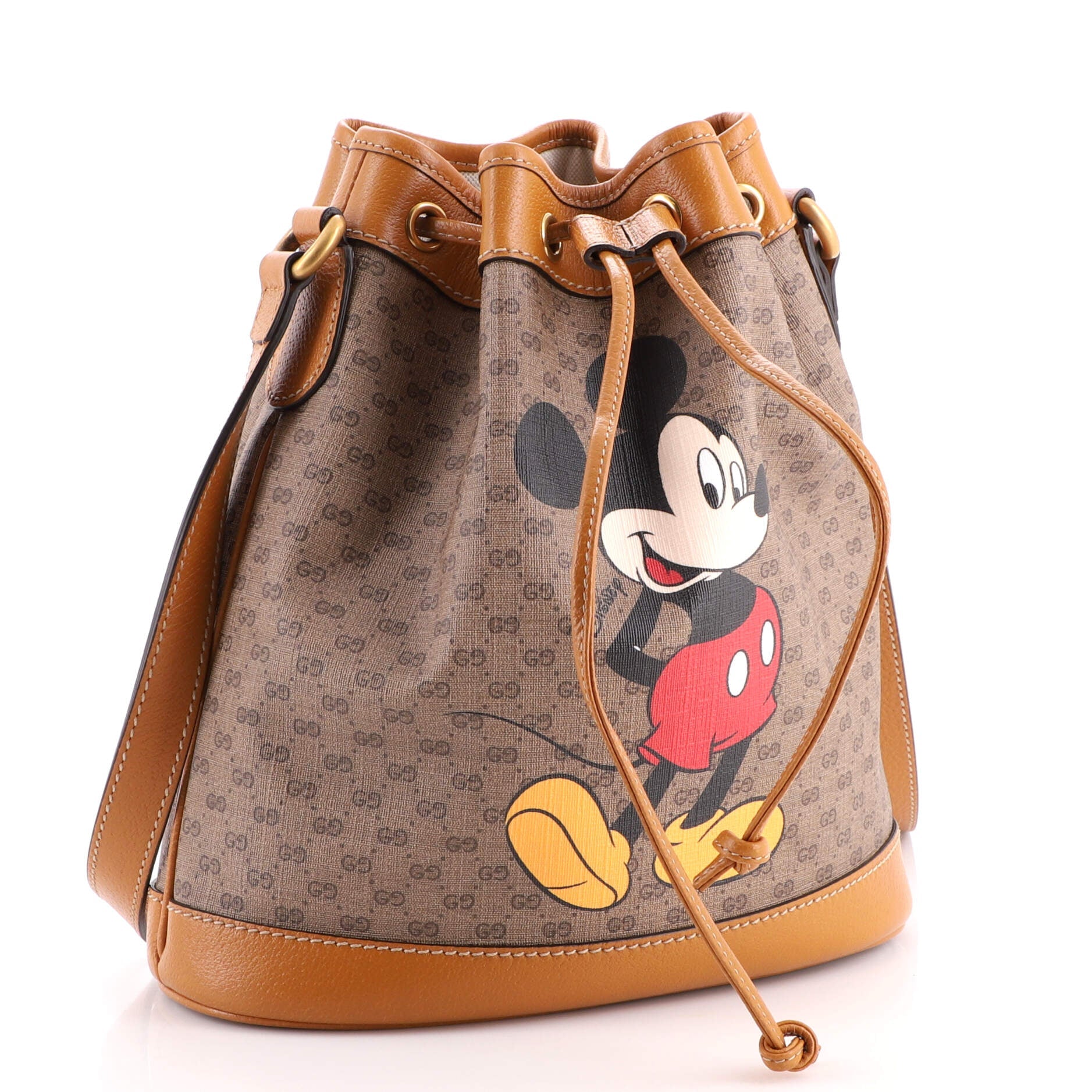 Disney Mickey Mouse Bucket Bag Printed Mini GG Coated Canvas