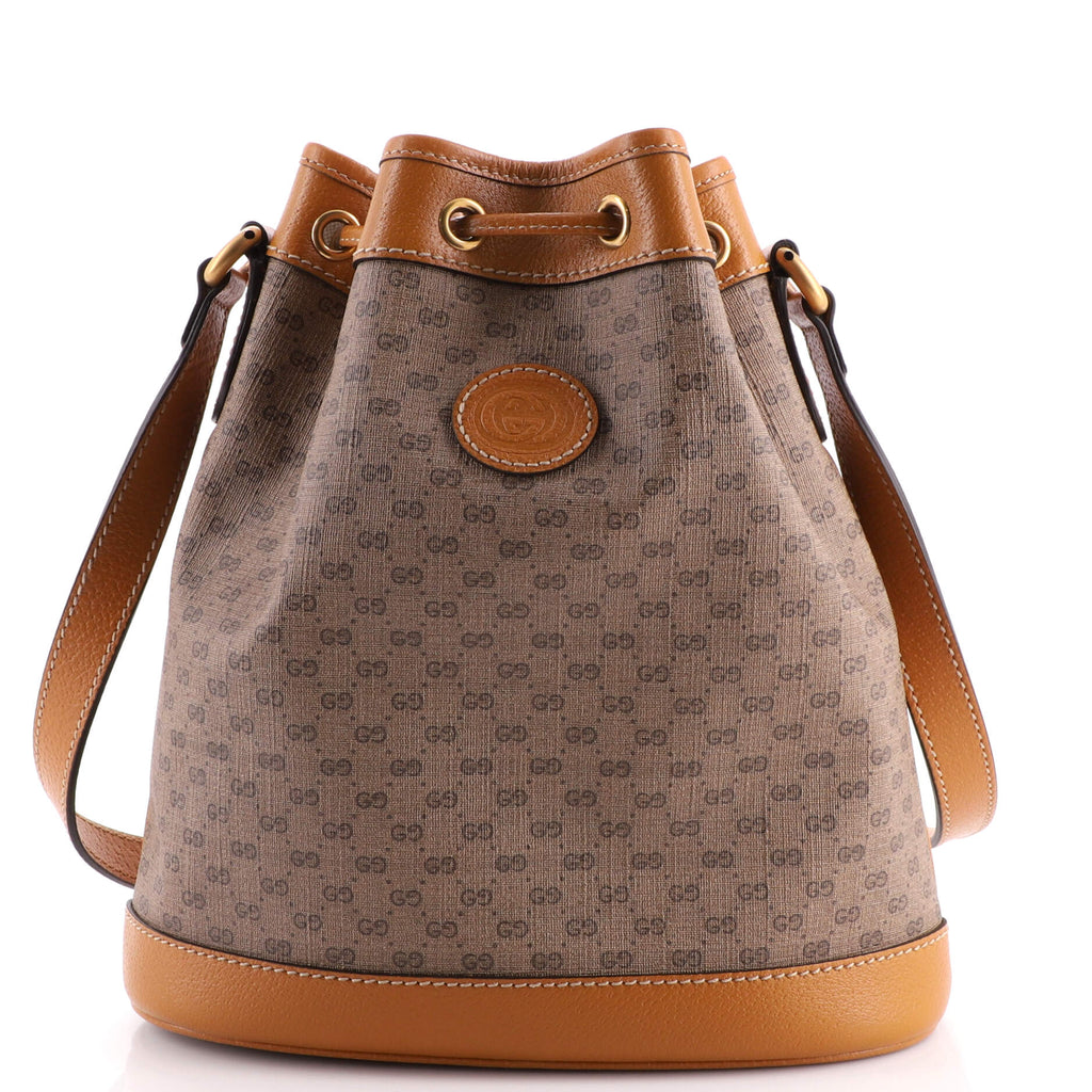 Disney Mickey Mouse Bucket Bag Printed Mini GG Coated Canvas