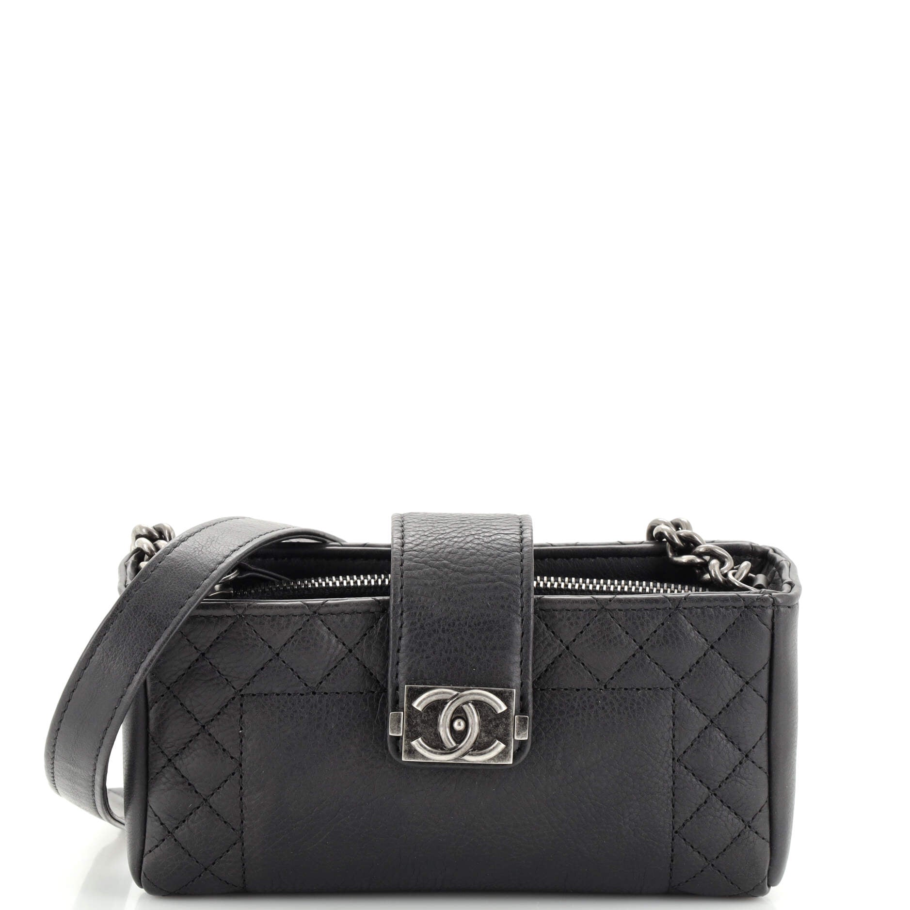 Reverso Boy Chain Phone Holder Crossbody Bag Calfskin Mini
