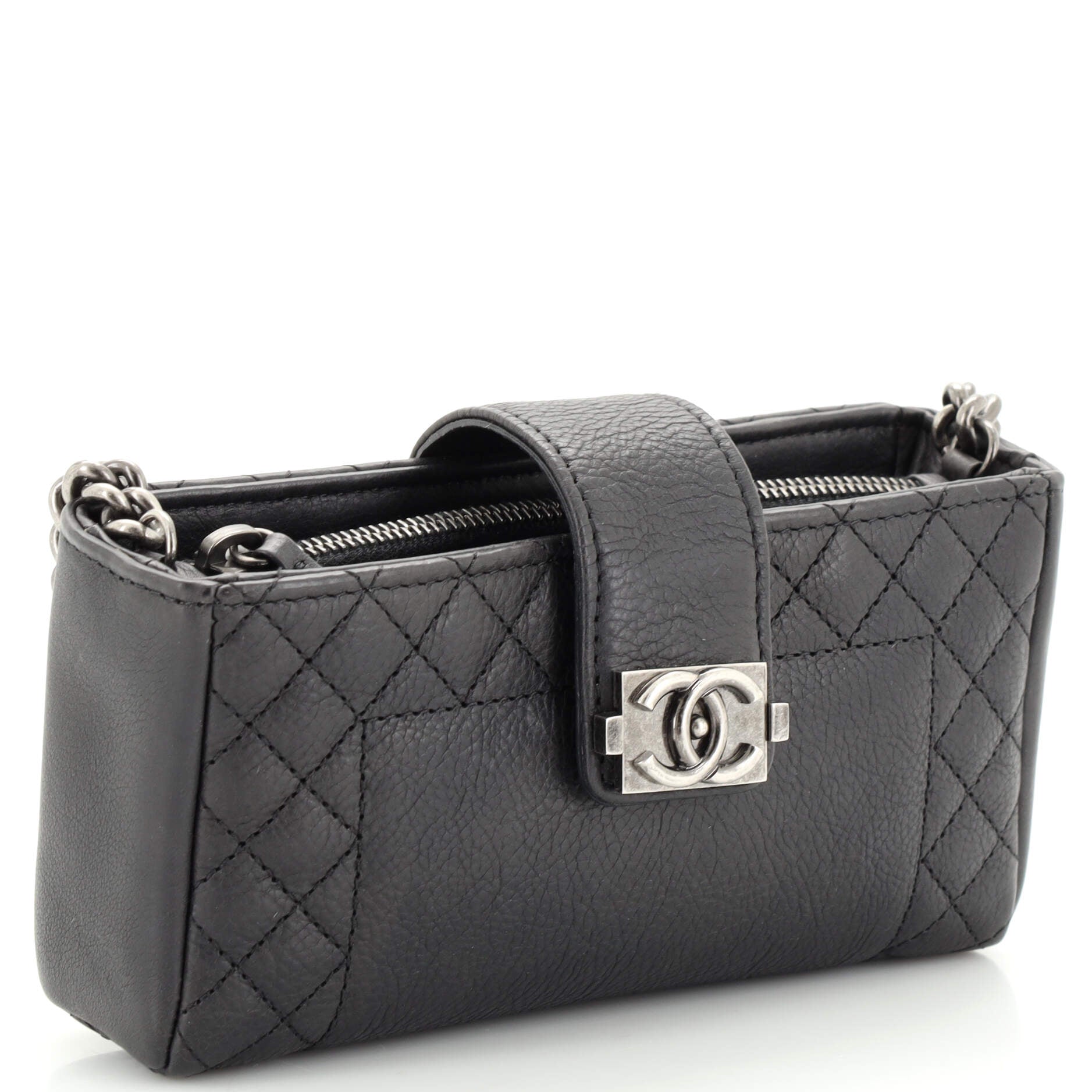 Reverso Boy Chain Phone Holder Crossbody Bag Calfskin Mini