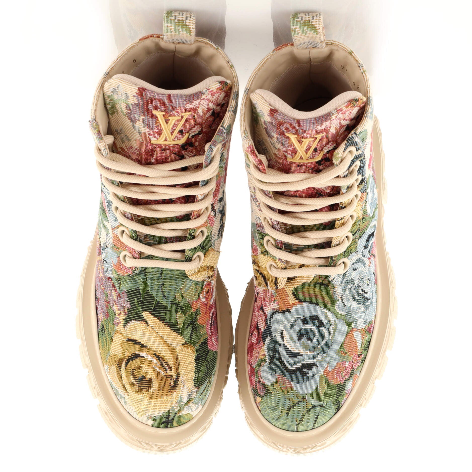Men's Baroque Ranger Boots Monogram Floral Tapestry