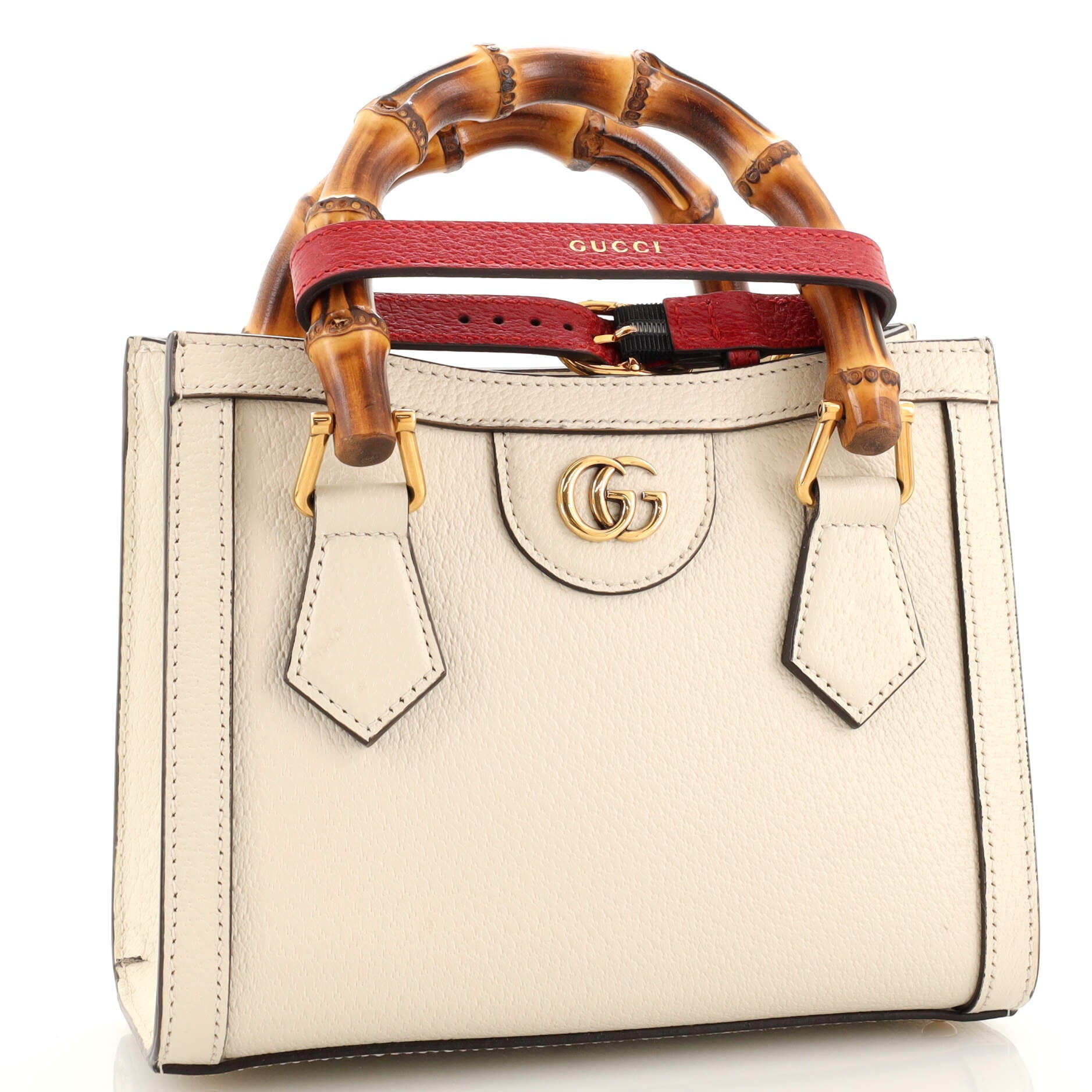 Diana NM Bamboo Handle Tote Leather Mini