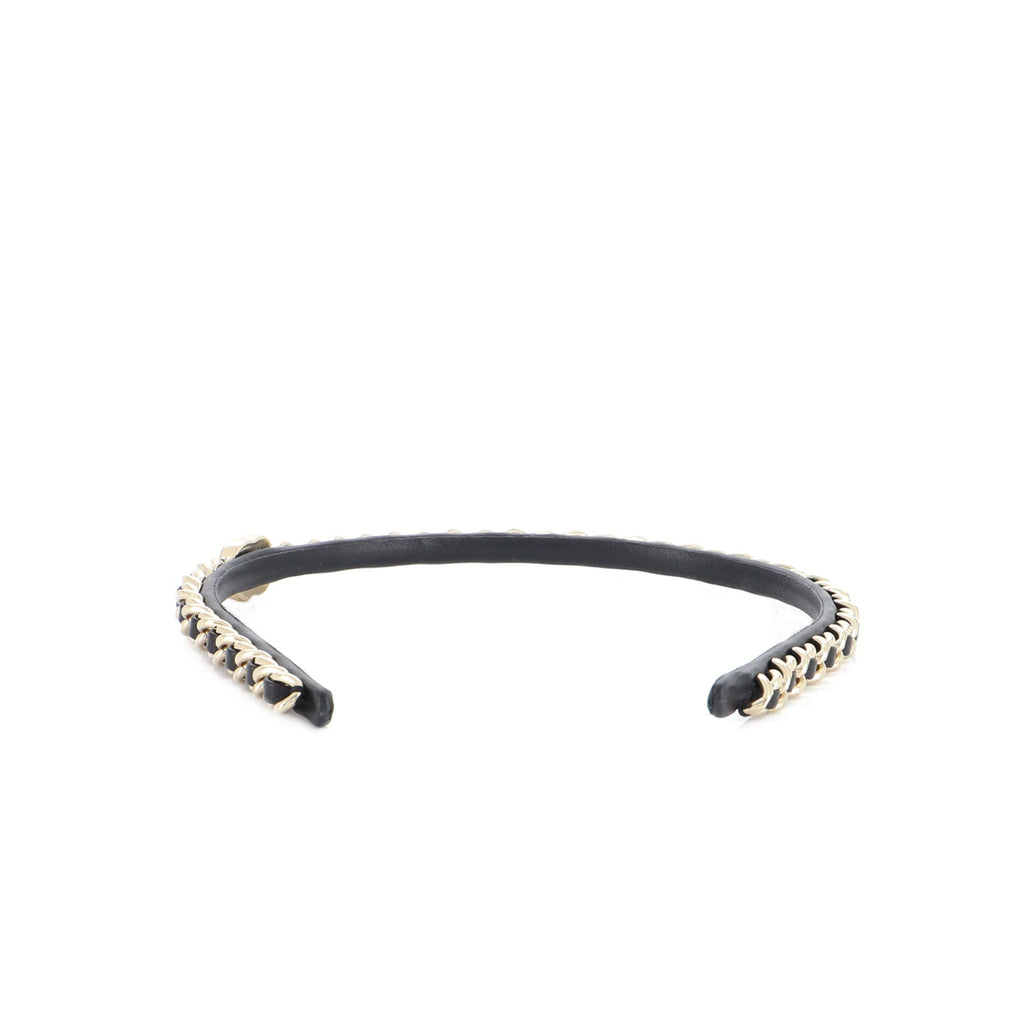 CC Turnlock Chain Link Headband Lambskin and Metal