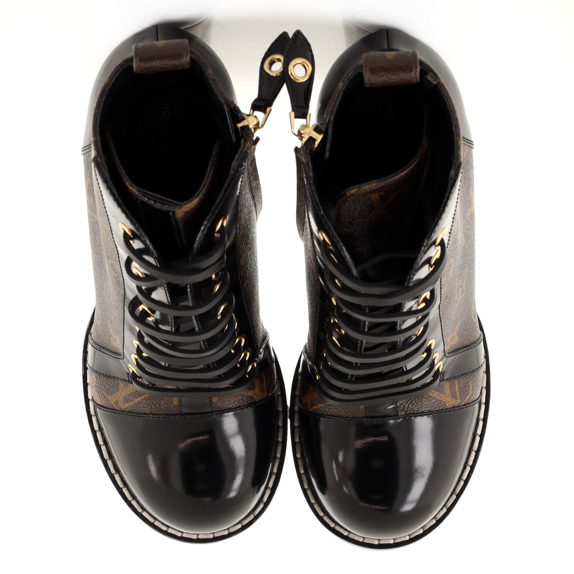 Women's Star Trail Ankle Boots Monogram Canvas with Patent