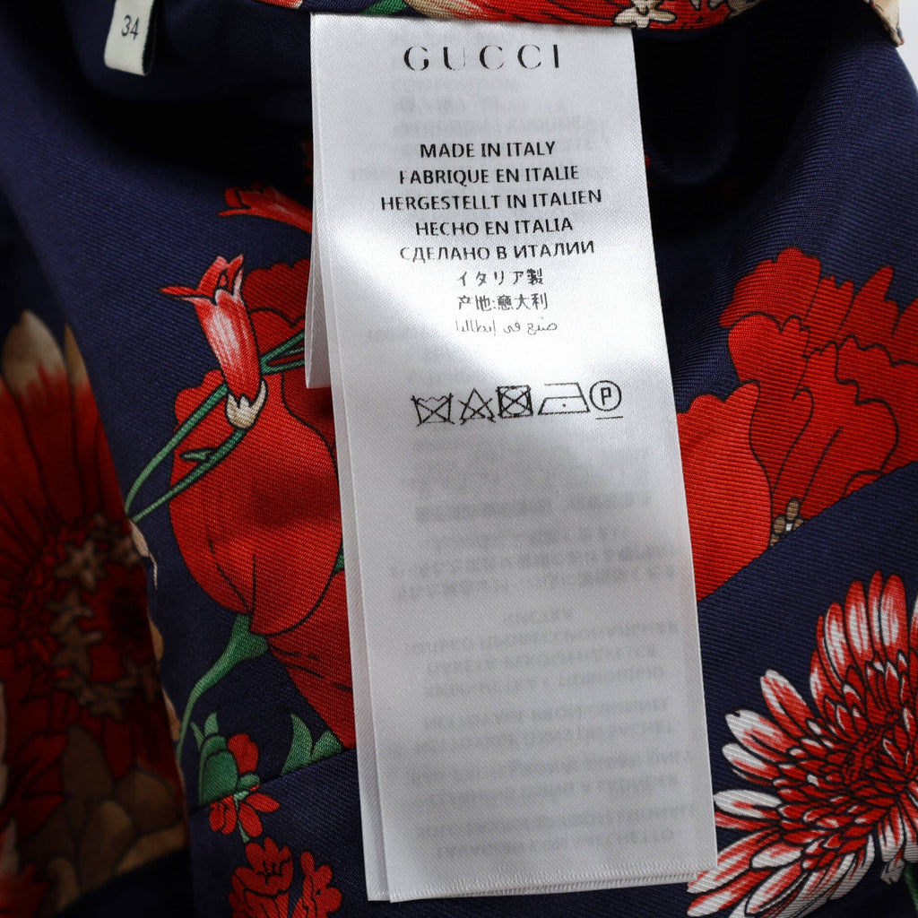 Women's Reversible Logo Patch Bomber Jacket Floral Print Silk