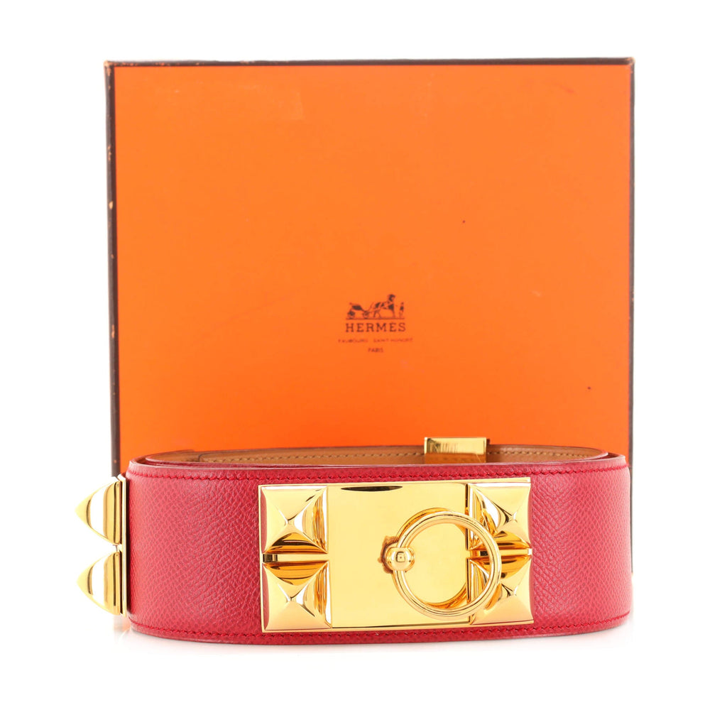 Collier de Chien Buckle Reversible Belt Leather Wide 75
