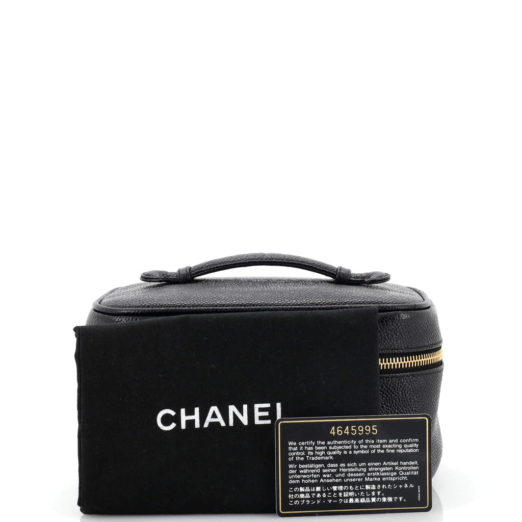 Vintage Timeless Cosmetic Case Caviar Medium