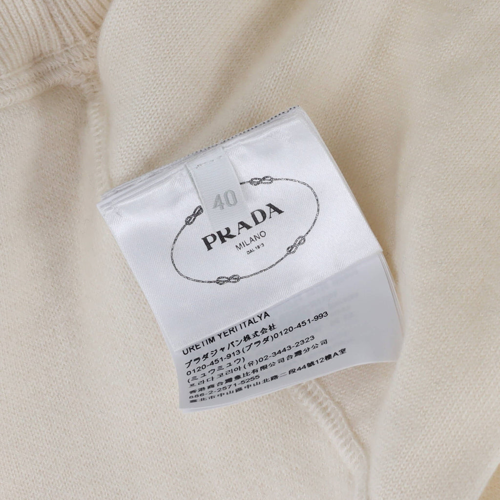 Women's Zip Up Logo Intarsia Hoodie Cashmere Blend