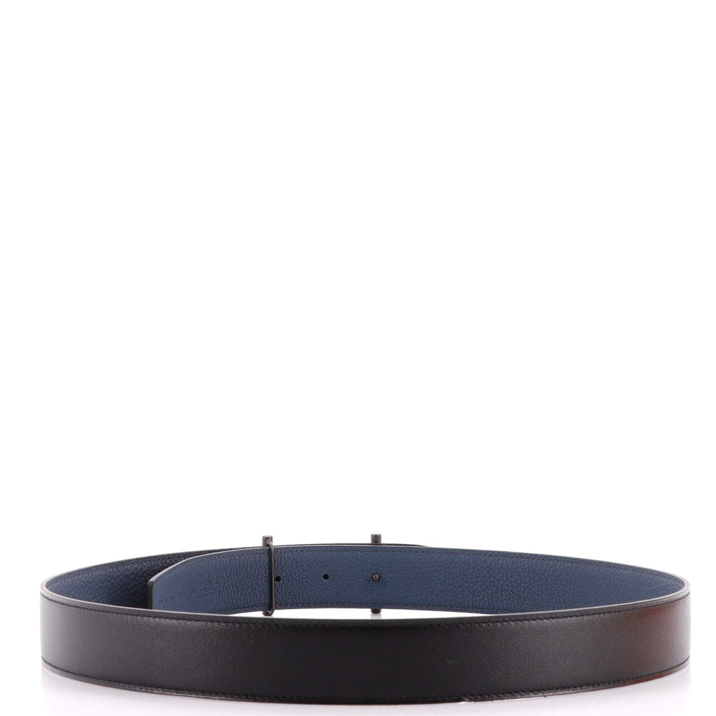 Rider Buckle Reversible Belt Leather with So Black Matte Hardware Medium 105