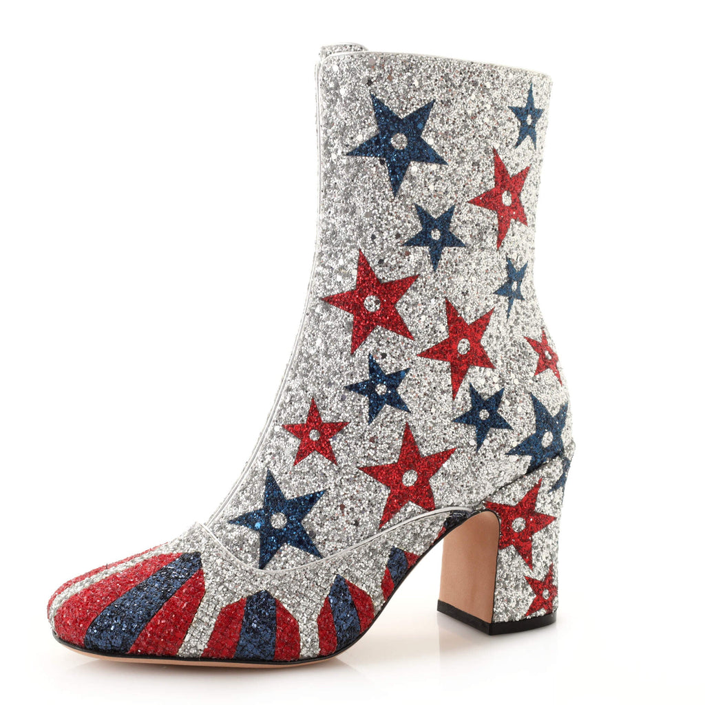 Women's D-Circus Ankle Boots Glitter Leather