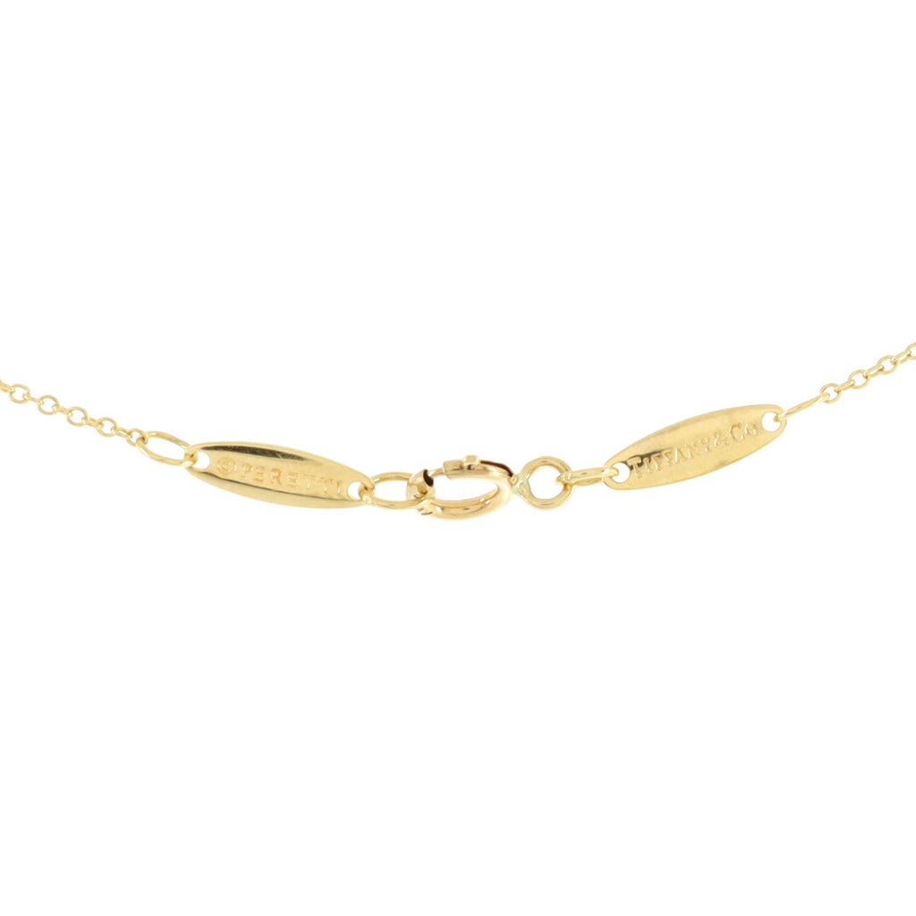Elsa Peretti Open Heart Pendant Necklace 18K Yellow Gold 7mm