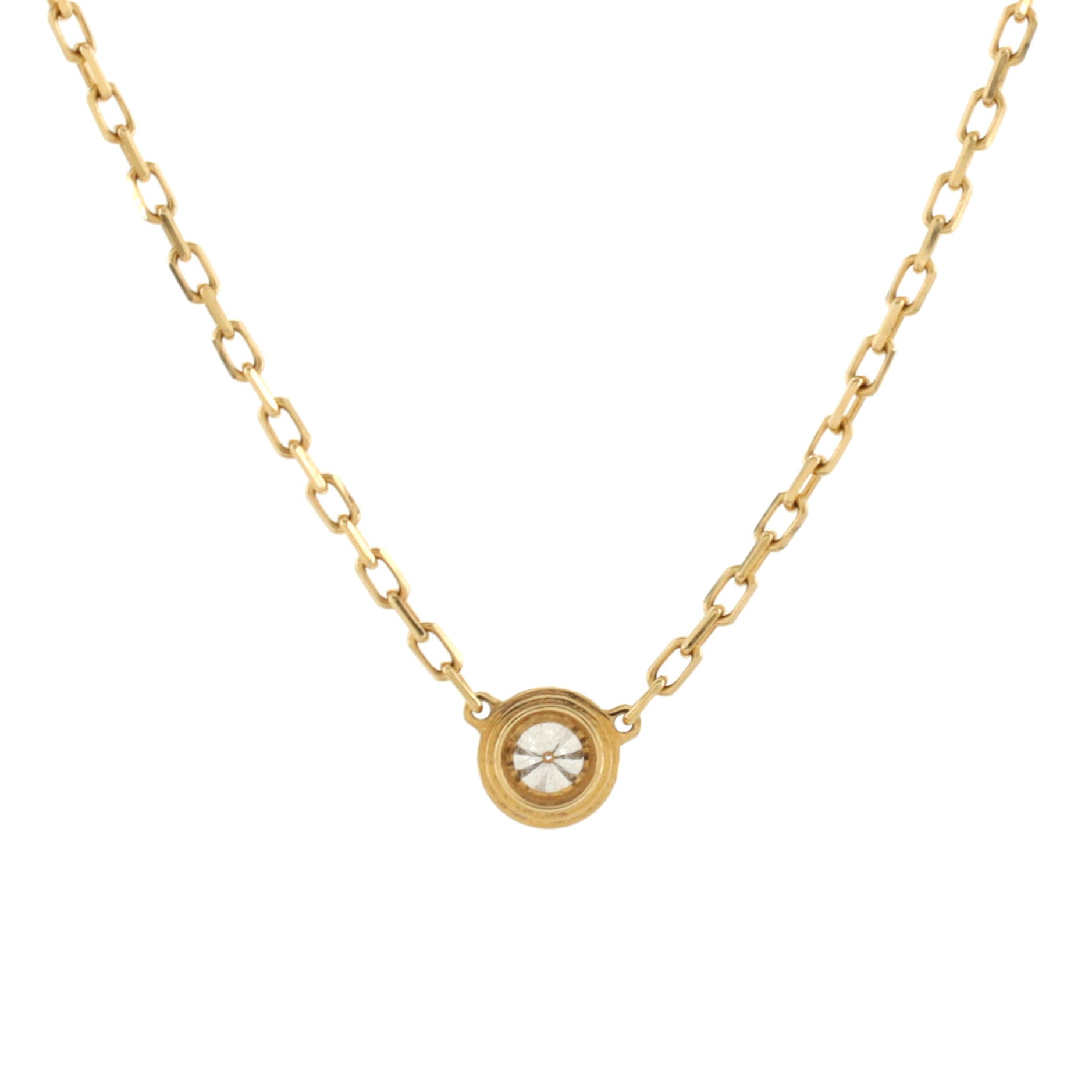 Diamants Legers Pendant Necklace 18K Yellow Gold with Diamond Small