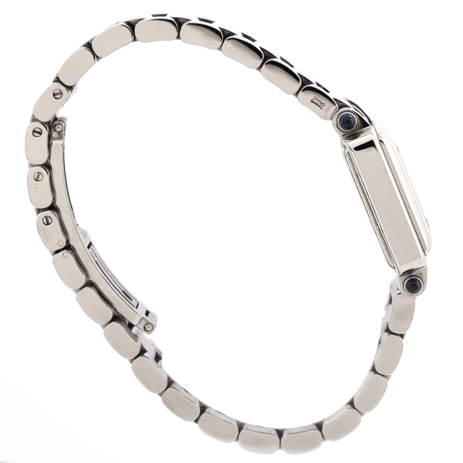 Happy Sport Square Quartz Watch Stainless Steel with Floating Diamonds 23