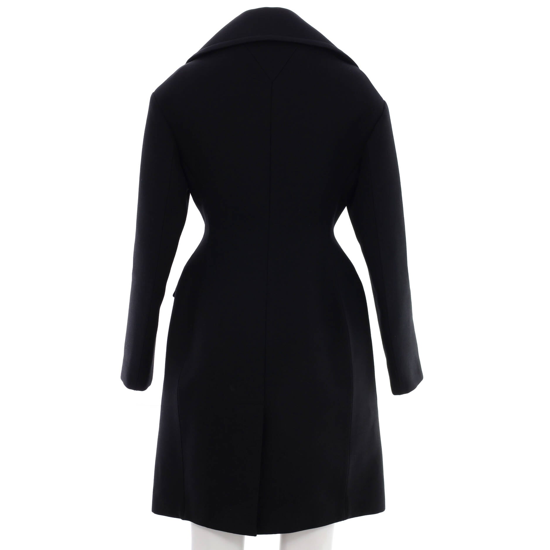 Women's Double Breasted Long Coat Acrylic Blend
