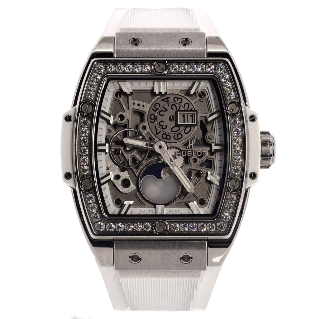 Spirit of Big Bang Moonphase Chronograph Automatic Watch Titanium and Rubber with Diamond Bezel 42