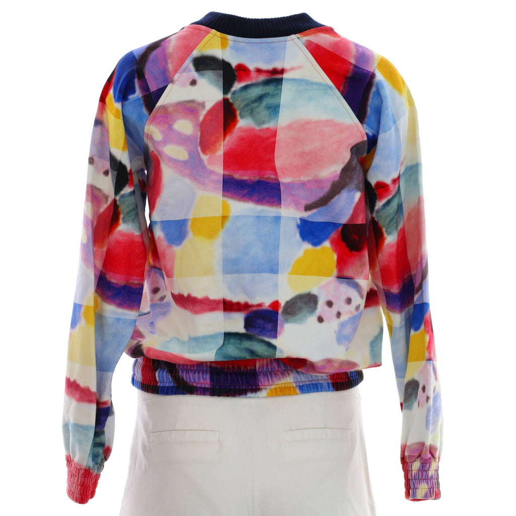 Women's Drawstring Sweatshirt Printed Cotton