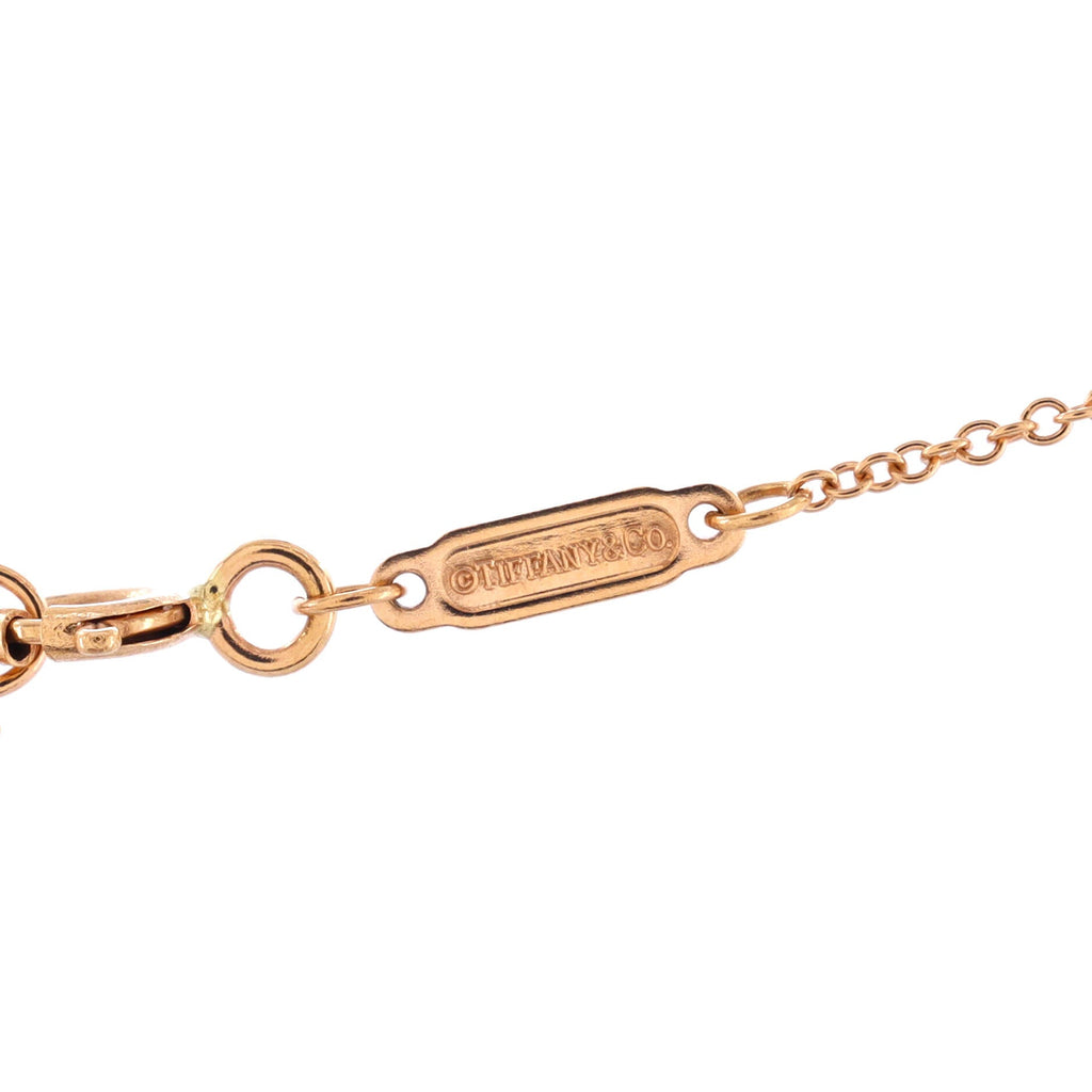 T Smile Pendant Necklace 18K Rose Gold Small