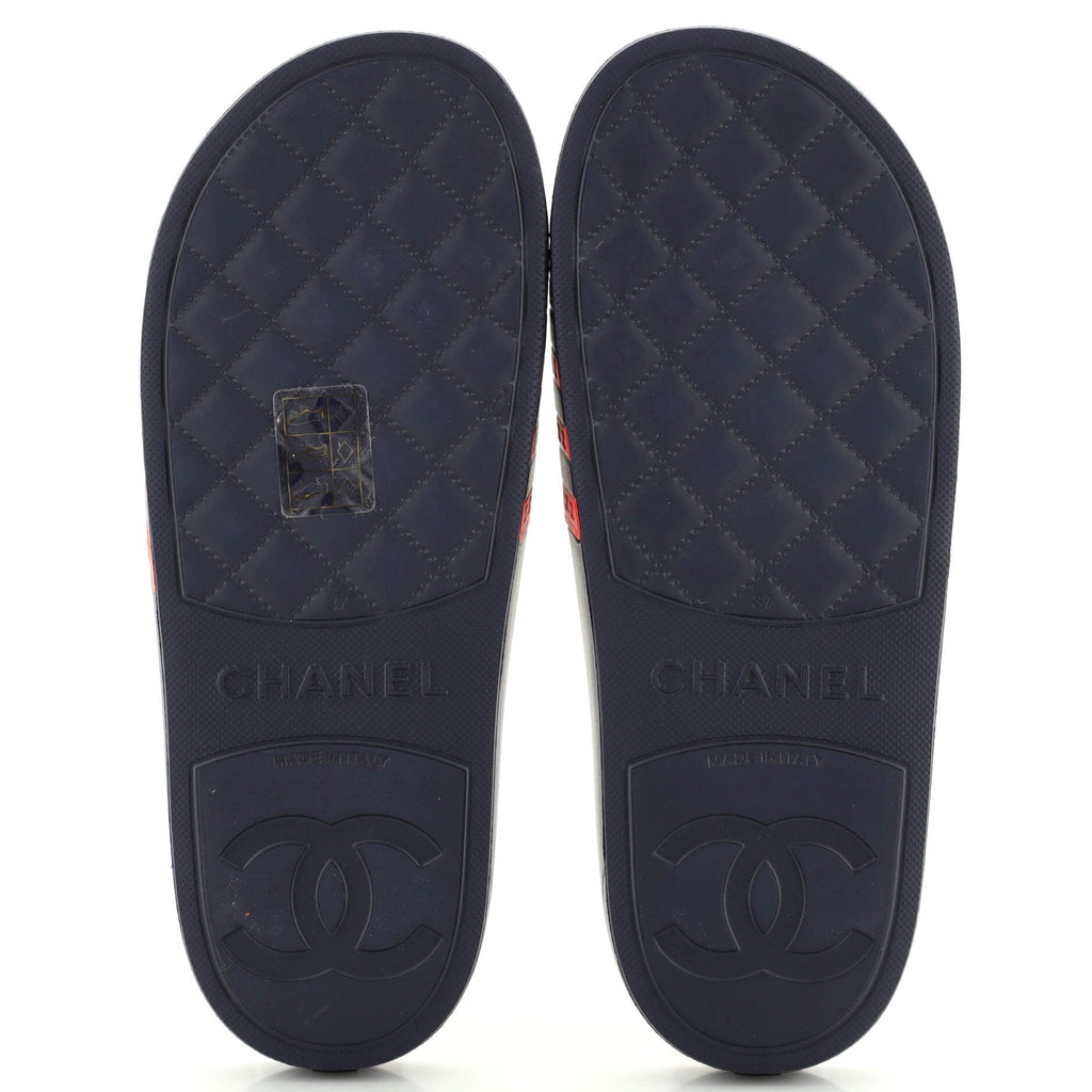 Women's CC Flat Slide Sandals Rubber