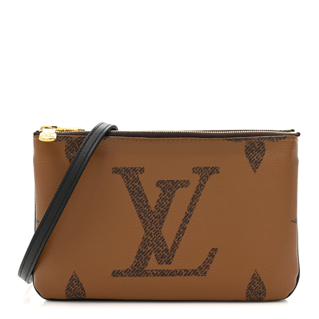 Reverse Monogram Giant Double Zip Pochette