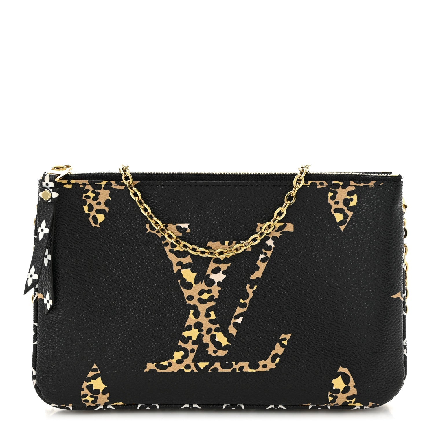 Monogram Giant Jungle Pochette Double Zip Black